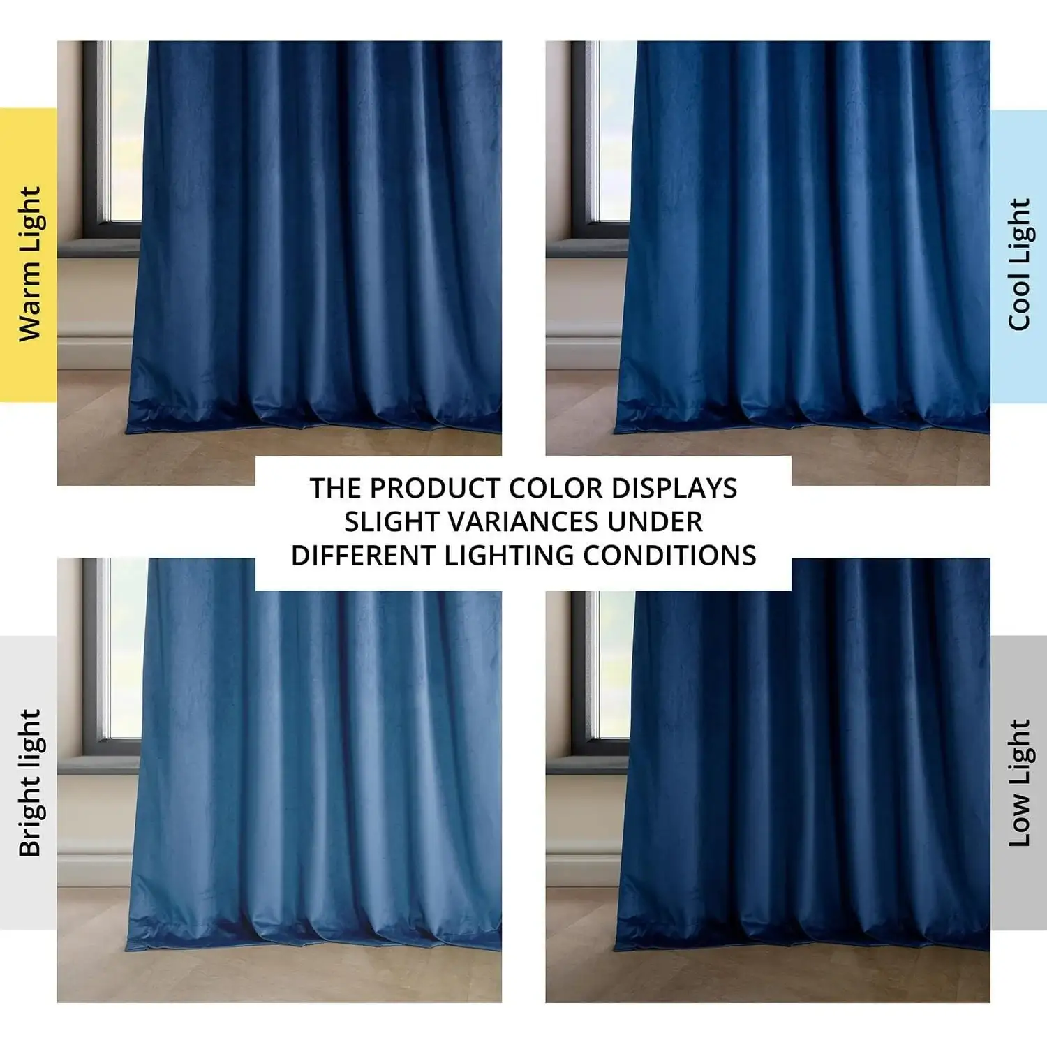 Pisces Blue Heritage Plush Velvet Room Darkening Curtain - Image 6