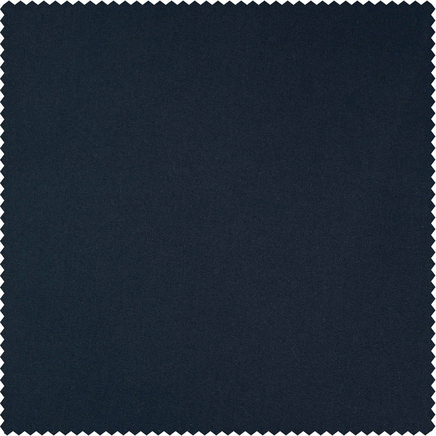 Polo Navy Solid Cotton Custom Curtain - Image 2