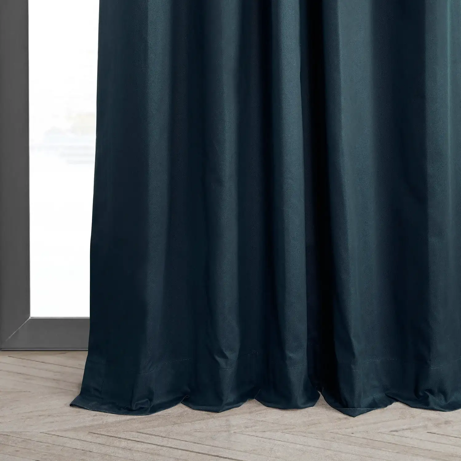 Polo Navy Solid Cotton Custom Curtain - Image 3