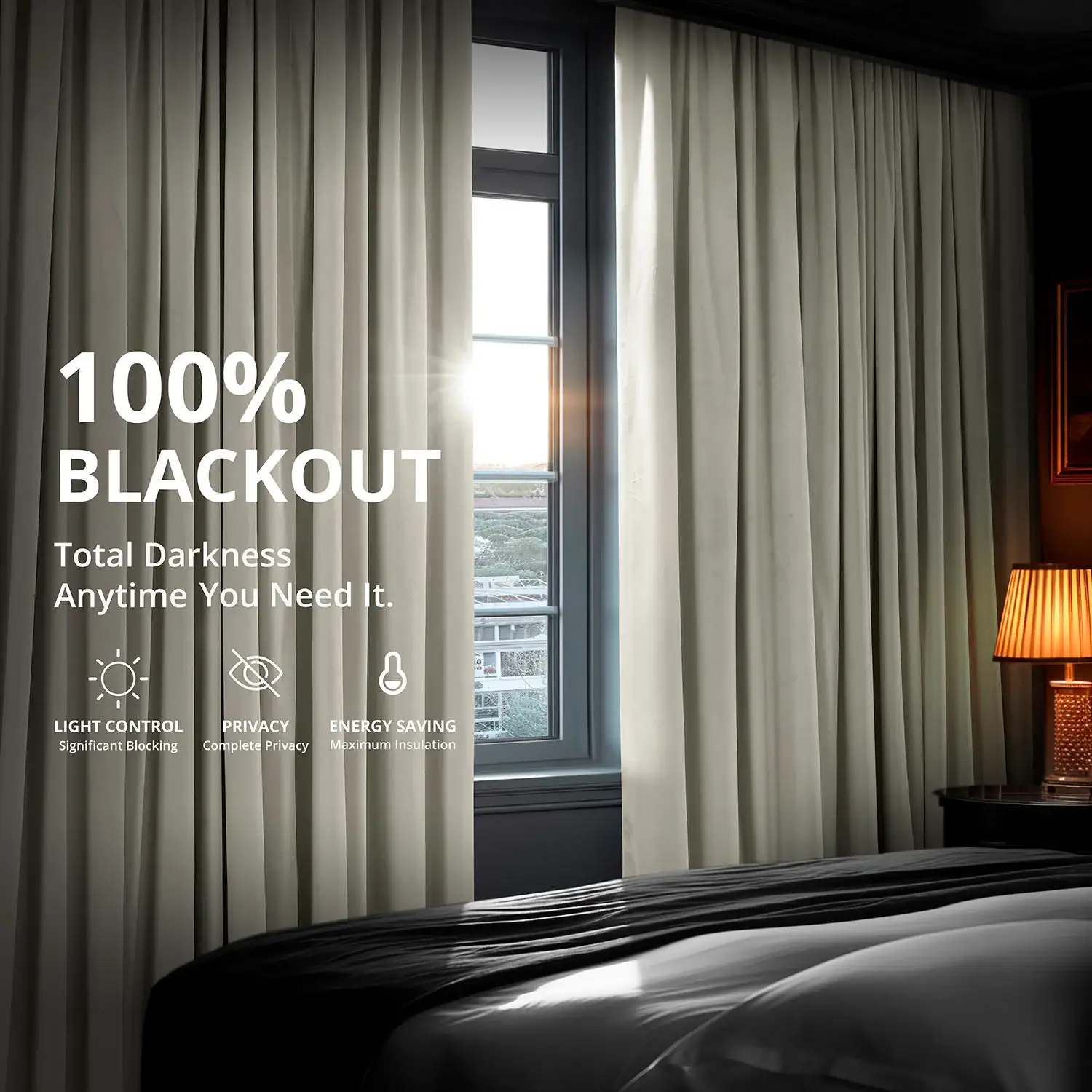 Porcelain White Signature Velvet Blackout Curtain - Image 4