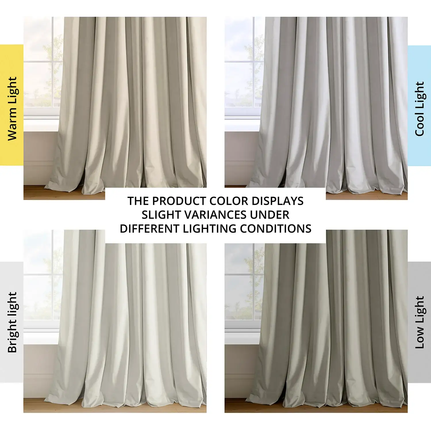 Porcelain White Signature Velvet Blackout Curtain - Image 7