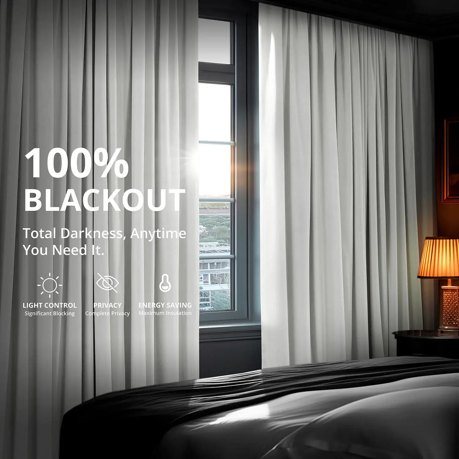 Primary White Signature Velvet Blackout Curtain - Image 4