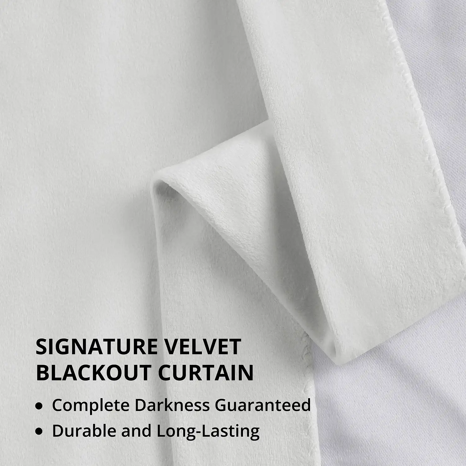 Primary White Signature Velvet Blackout Curtain - Image 5