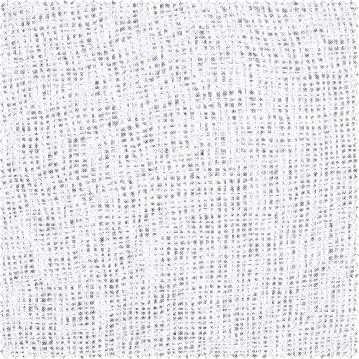 Rice White Heavy Faux Linen Roman Shade - Image 3