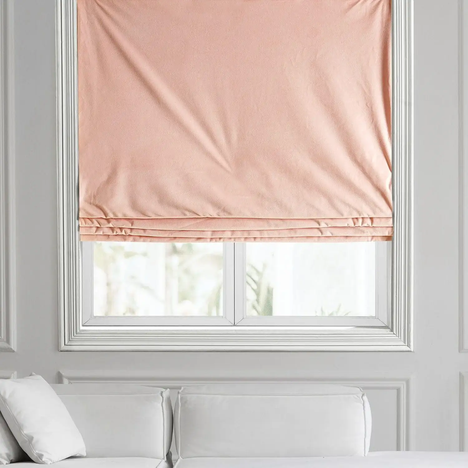 Rosey Dawn Signature Velvet Roman Shade