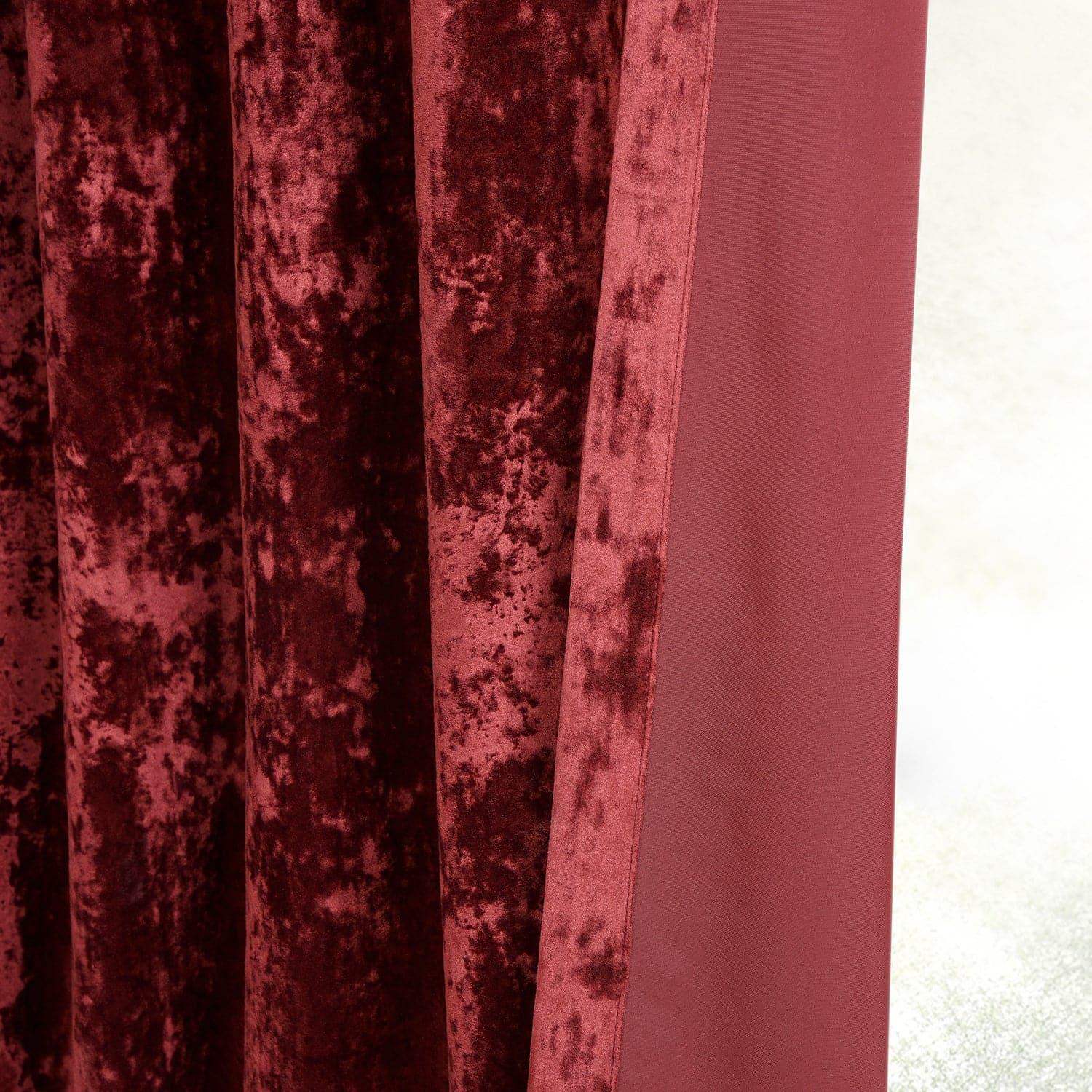 Ruby Red Grommet Lush Crush Velvet Room Darkening Curtain - Image 4