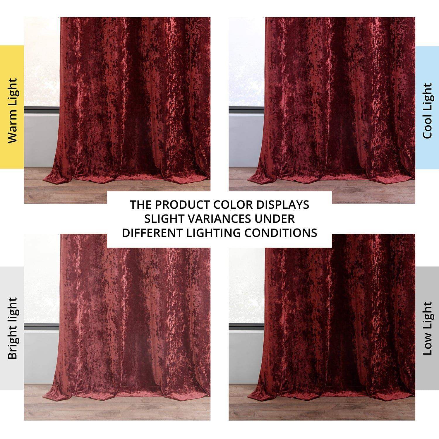 Ruby Red Grommet Lush Crush Velvet Room Darkening Curtain - Image 6