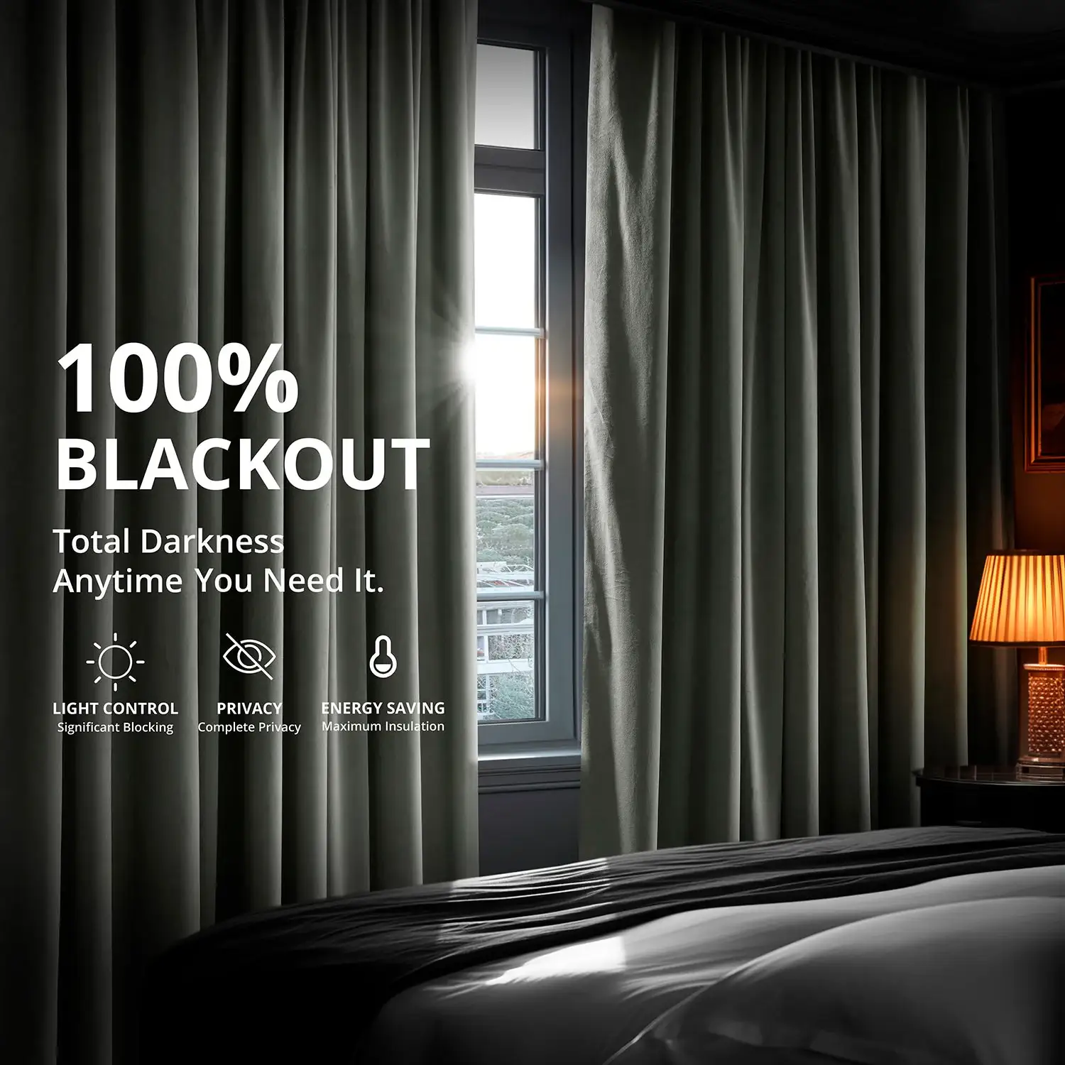 Silver Grey Signature Extra Wide Velvet Blackout Curtain - Image 4
