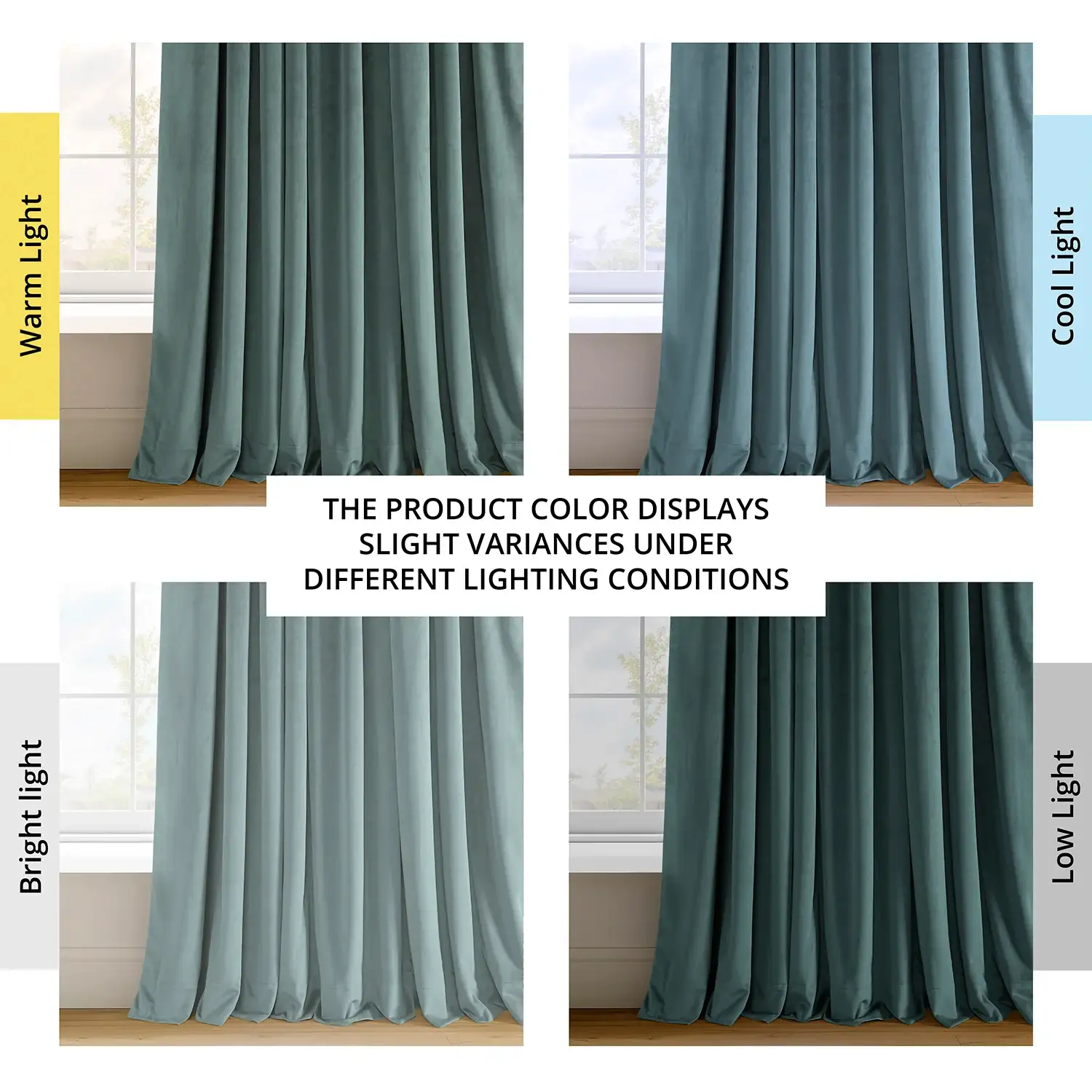 Skylark Blue Signature Velvet Blackout Curtain - Image 7