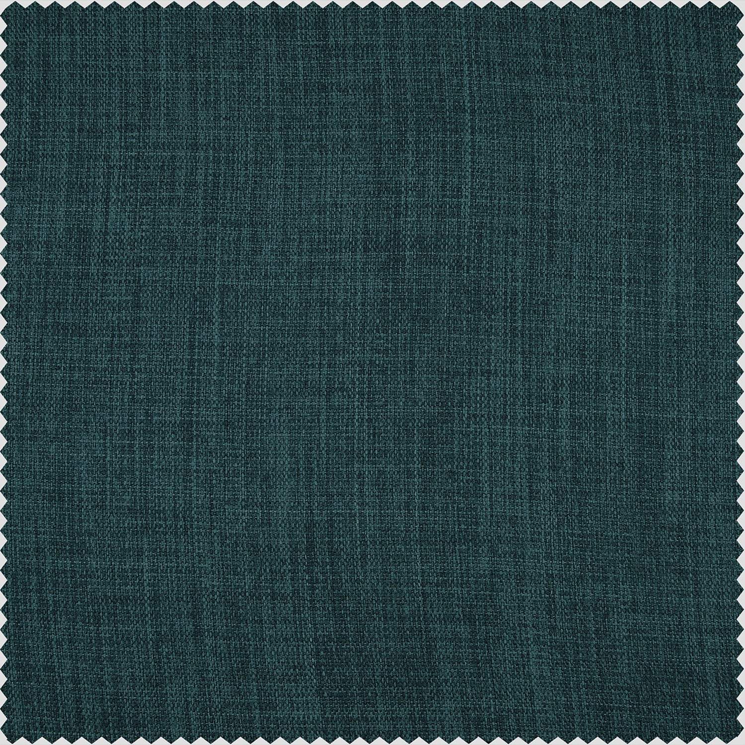 Slate Teal Green Textured Faux Linen Roman Shade - Image 3