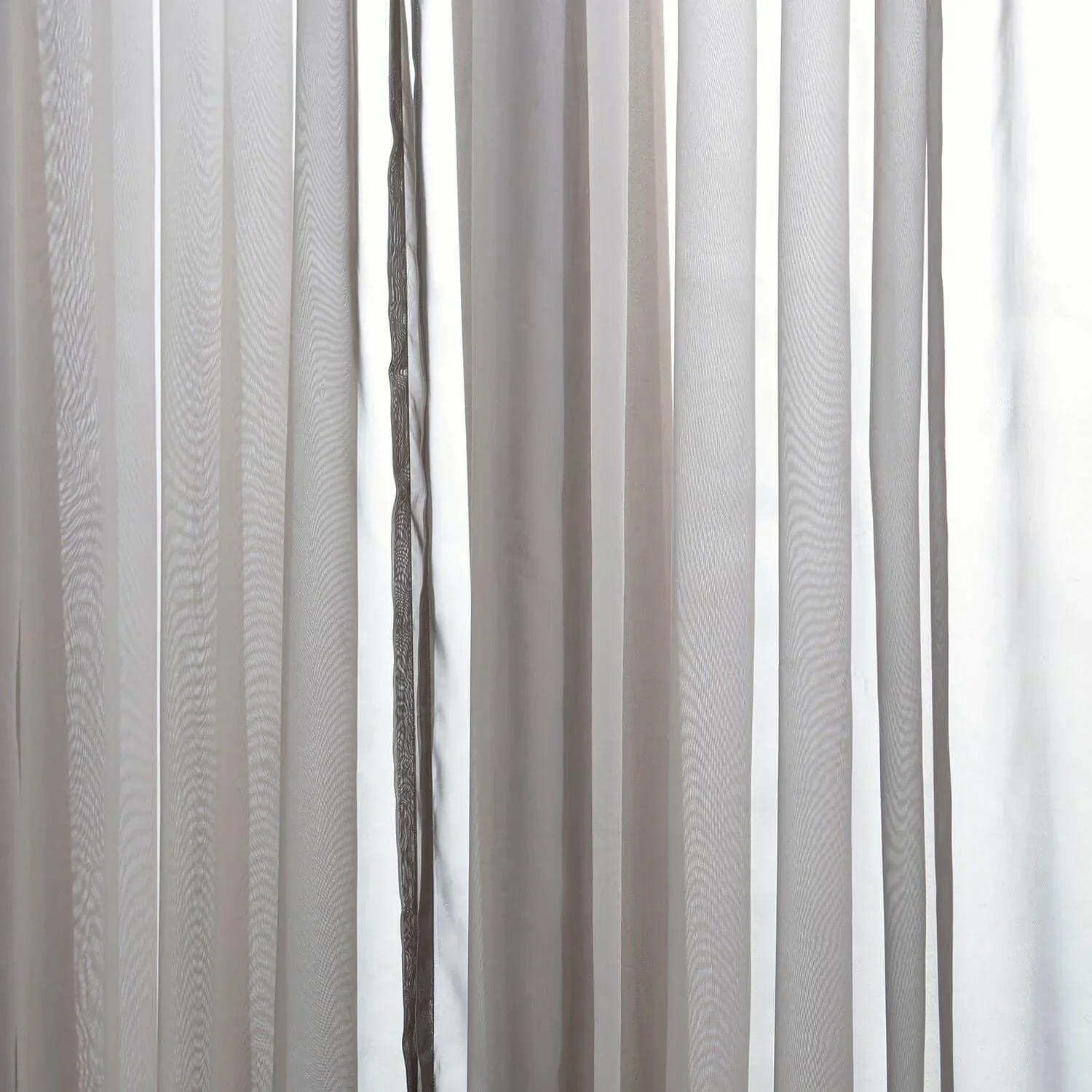 Solid Grey Extra Wide Sheer Curtain - Image 5