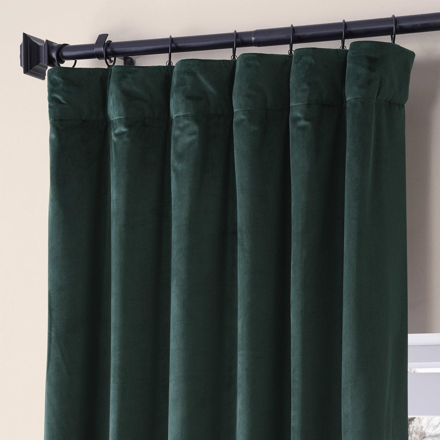 Spirit Green Signature Plush Velvet Hotel Blackout Curtain - Image 2
