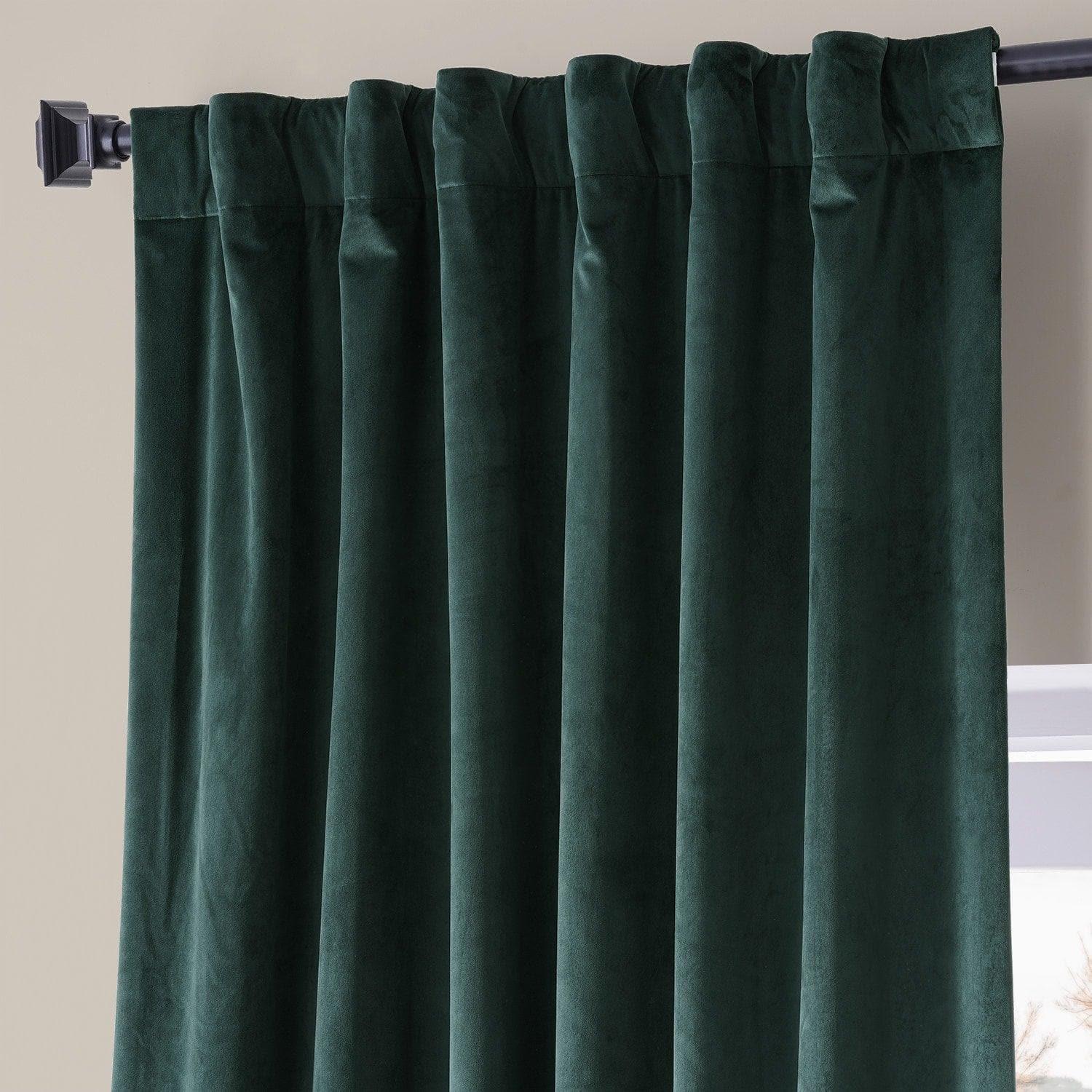Spirit Green Signature Plush Velvet Hotel Blackout Curtain - Image 3