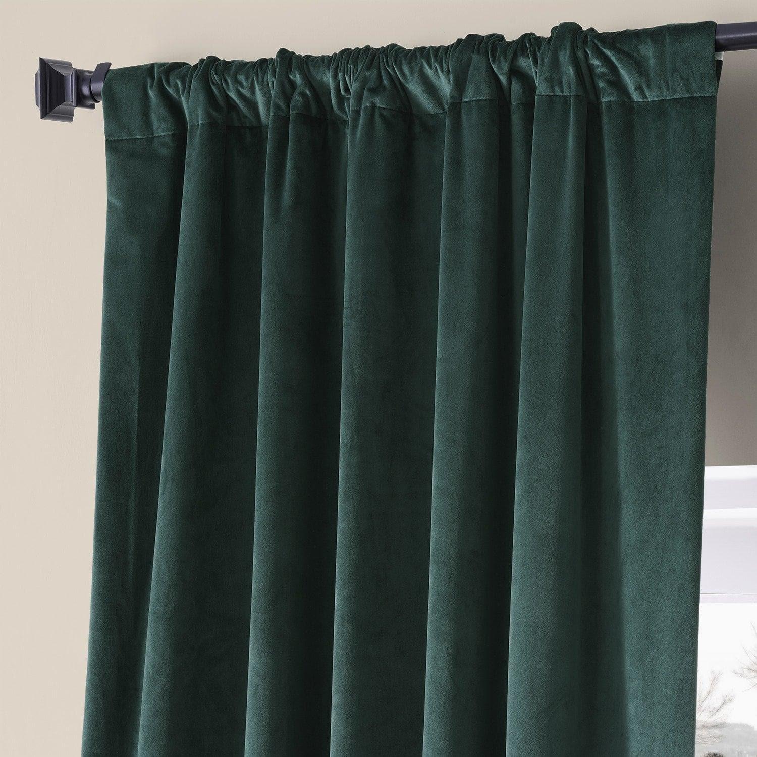 Spirit Green Signature Plush Velvet Hotel Blackout Curtain - Image 4