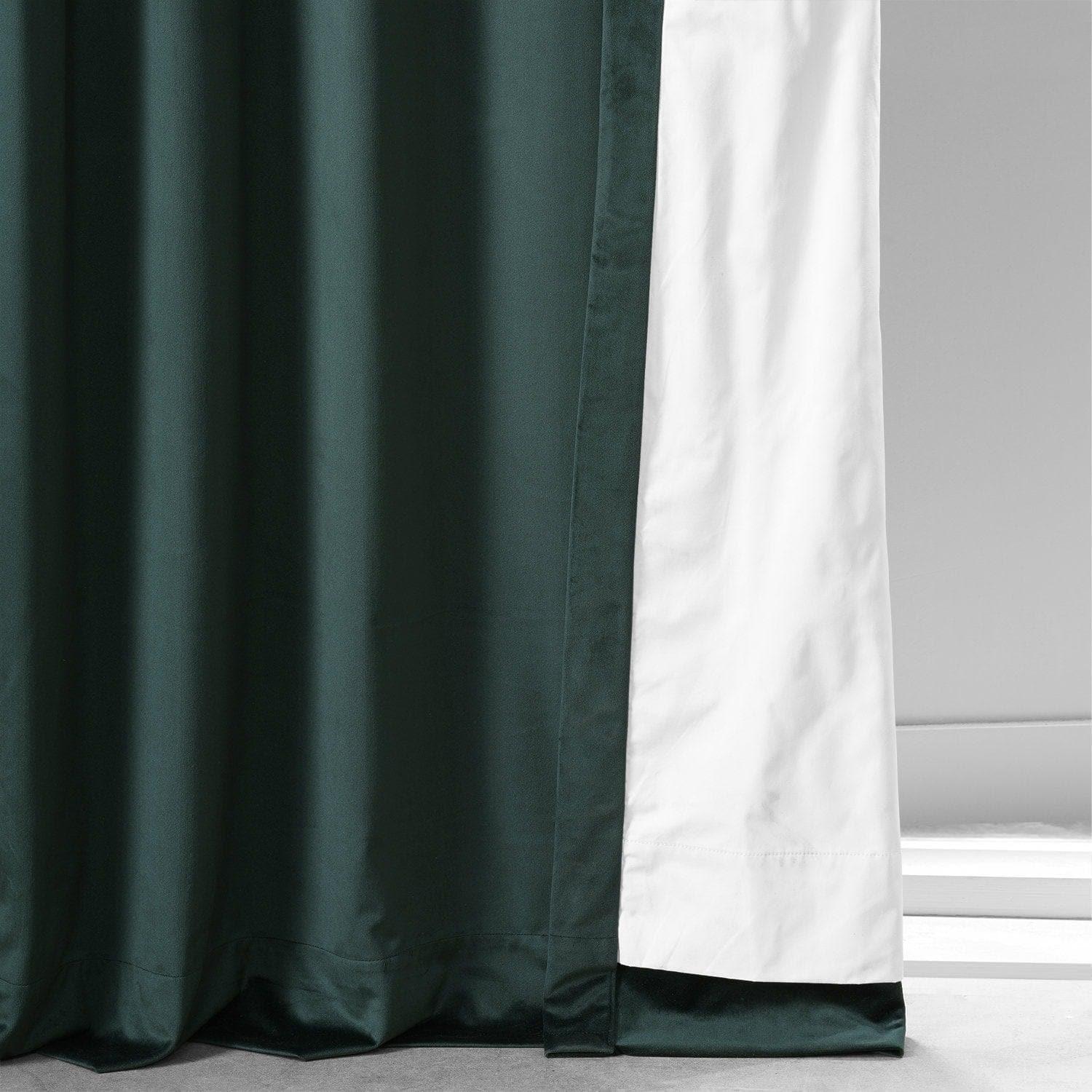 Spirit Green Signature Plush Velvet Hotel Blackout Curtain - Image 5