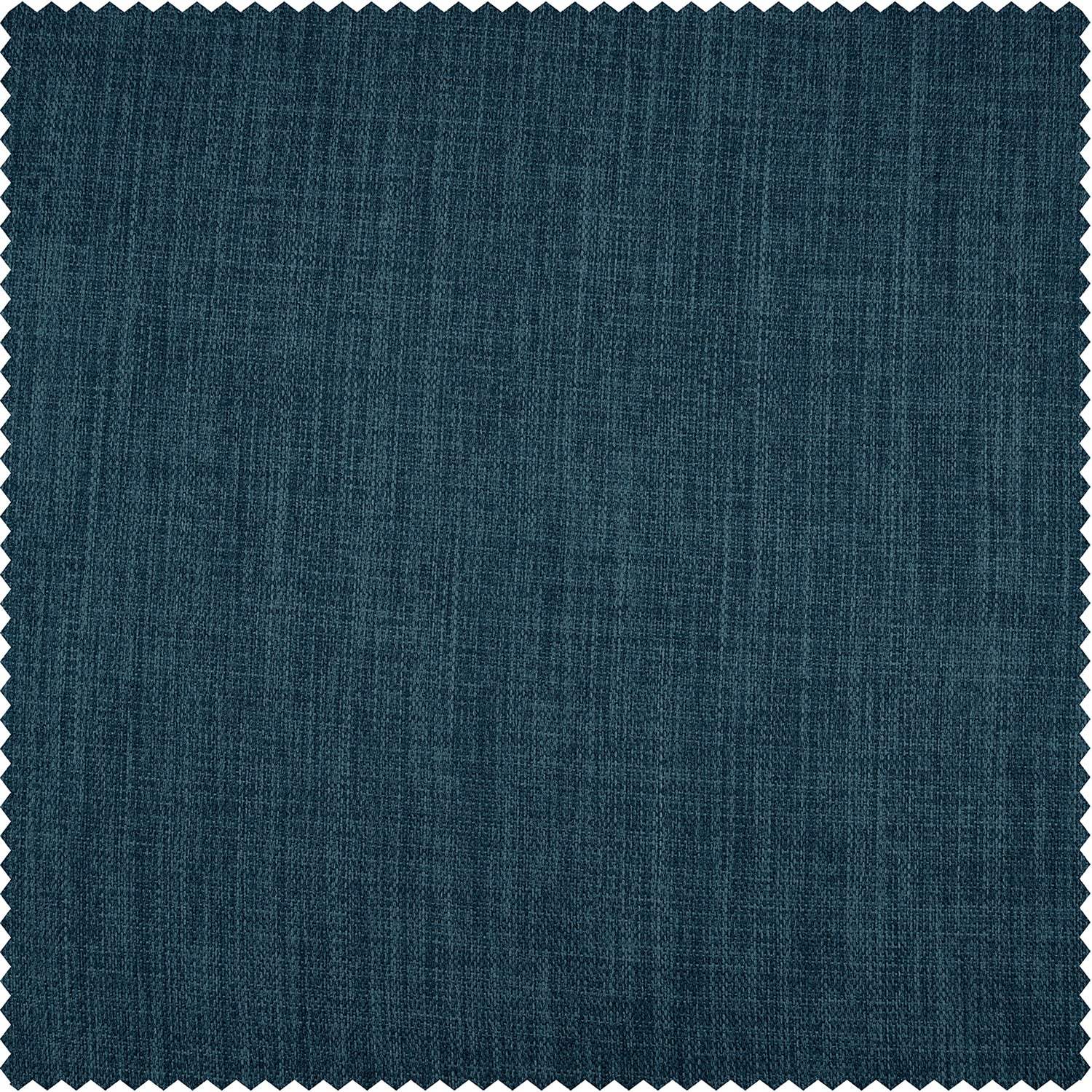 Story Blue Textured Faux Linen Roman Shade - Image 3