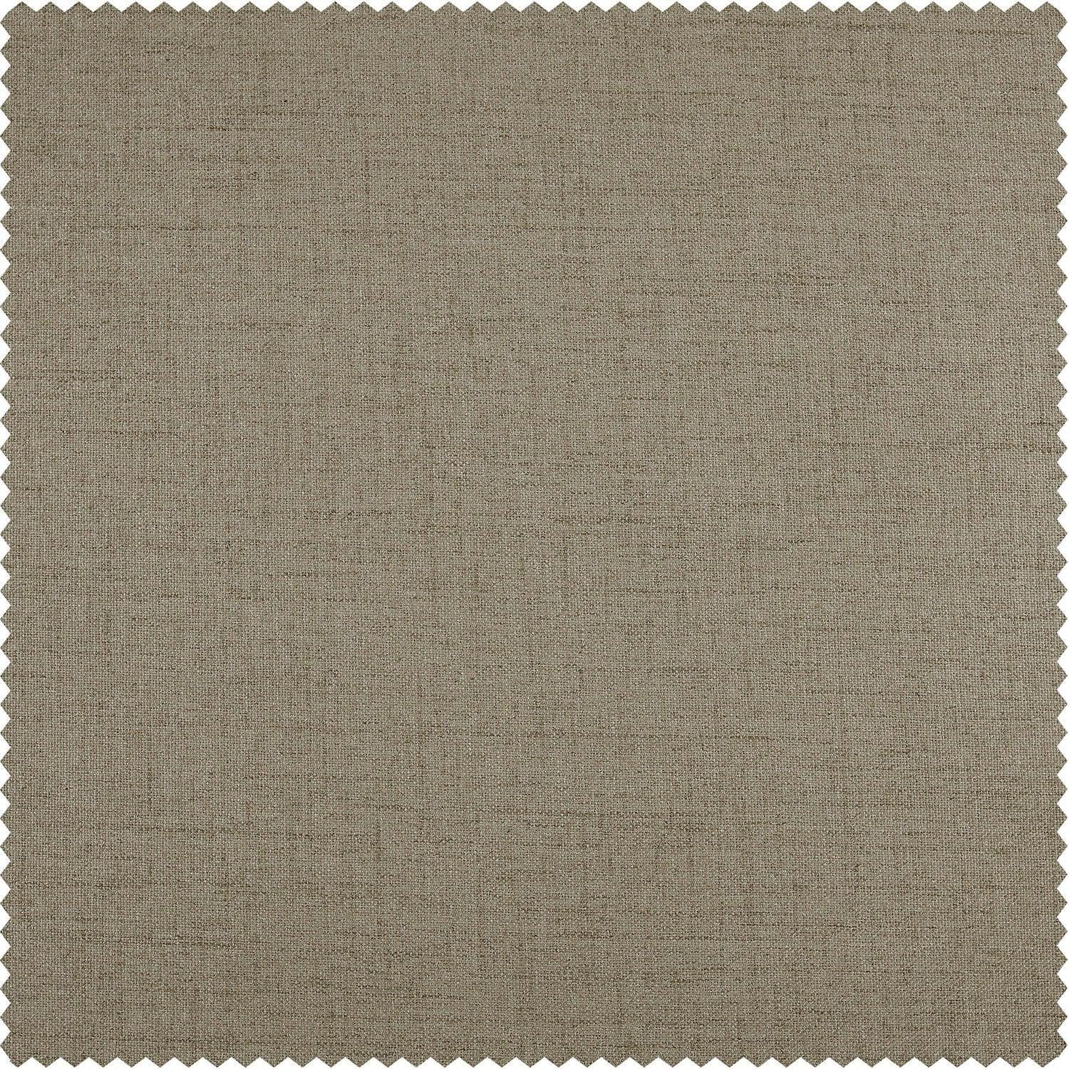 Warm Taupe Vintage Thermal Cross Linen Weave Blackout Fabric