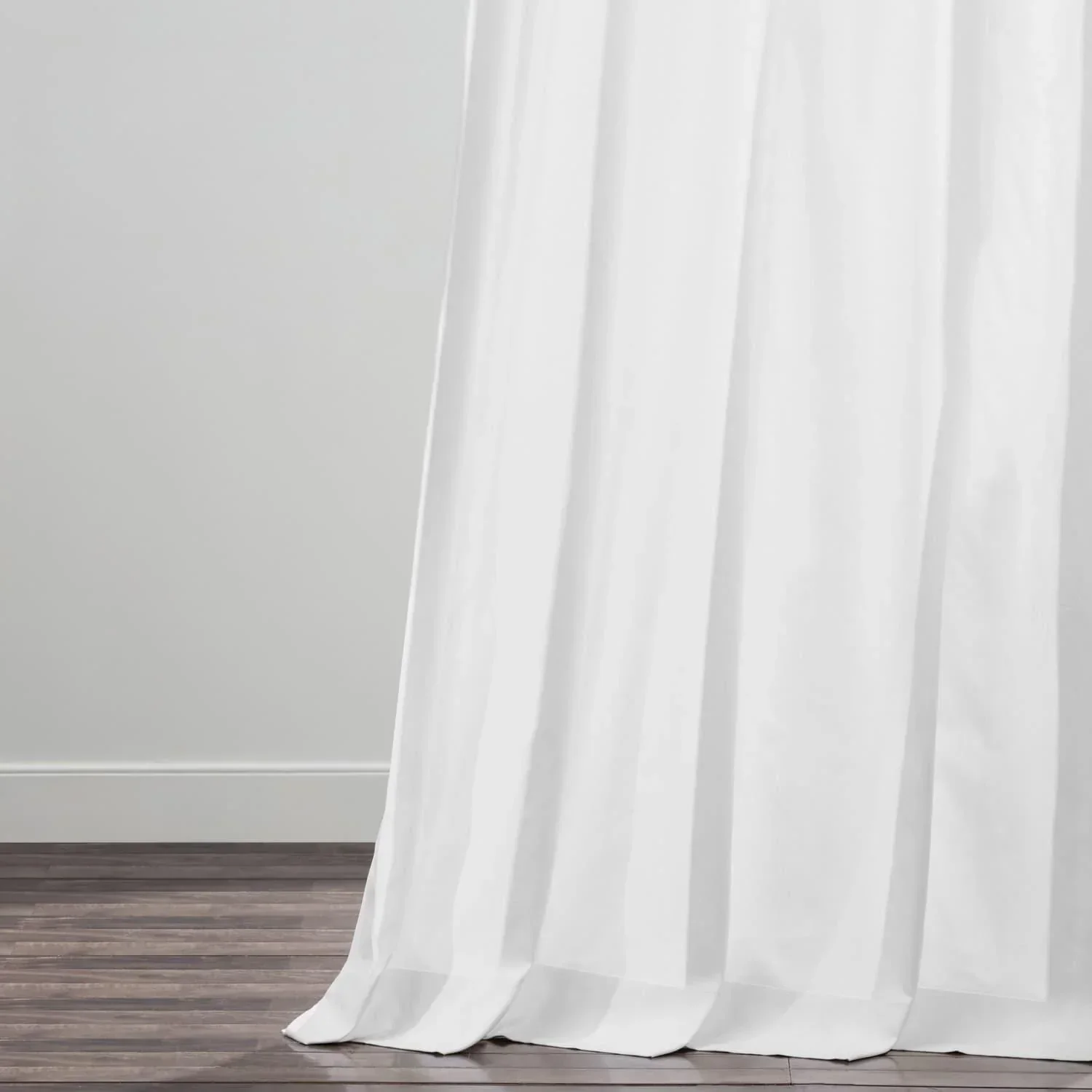 Whisper White French Pleat Solid Cotton Curtain - Image 4