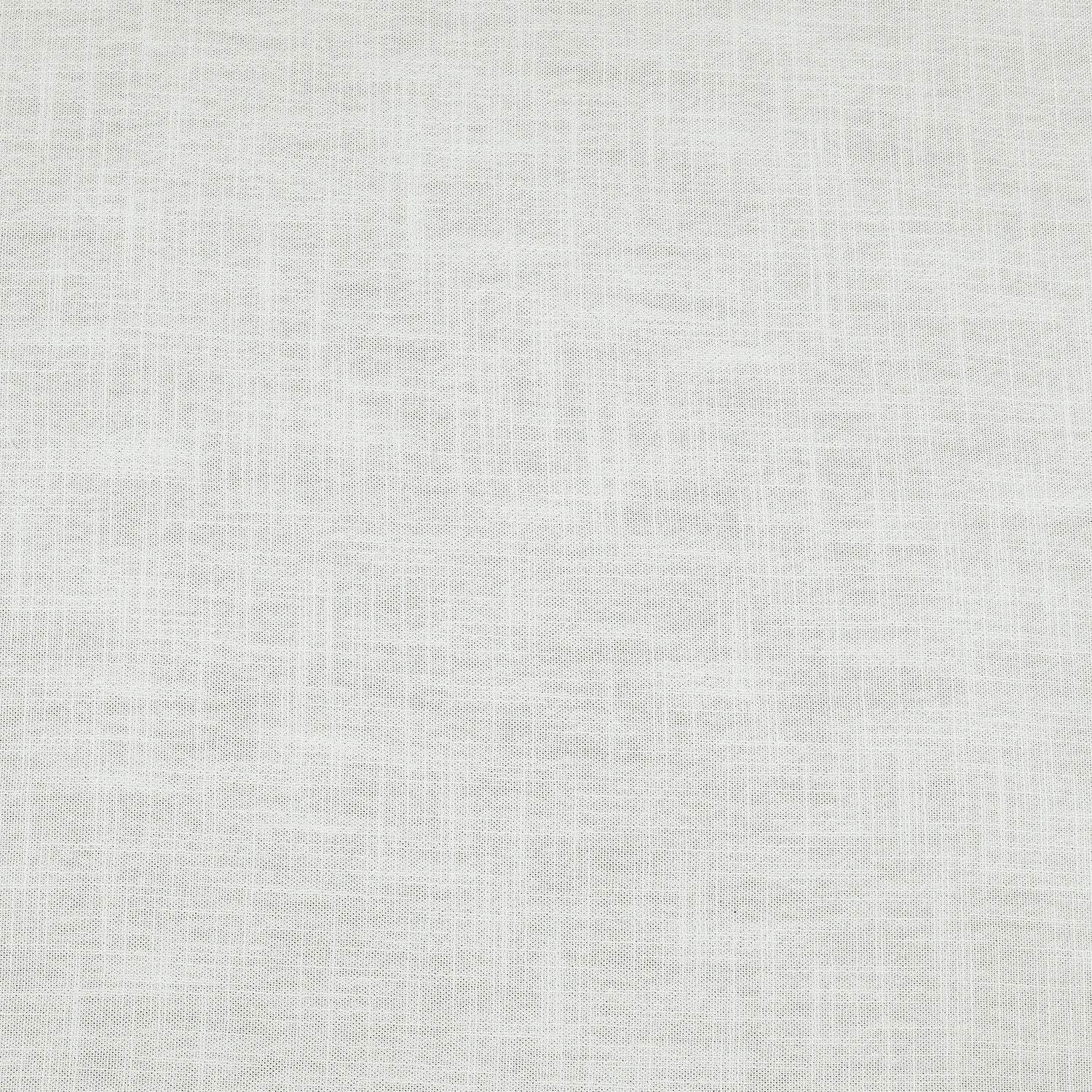 White Classic Faux Linen Fabric