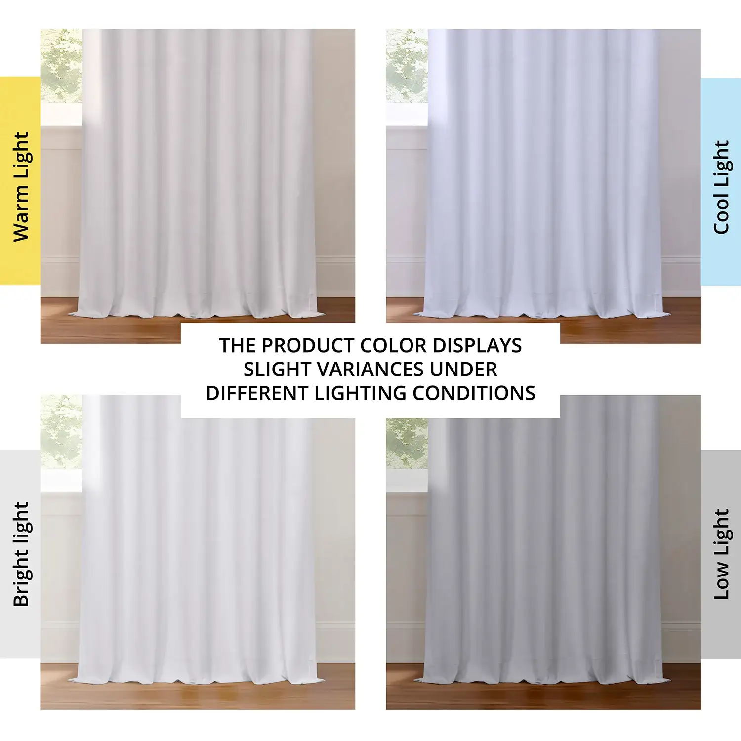 White Performance Linen Hotel Blackout Curtain - Image 7