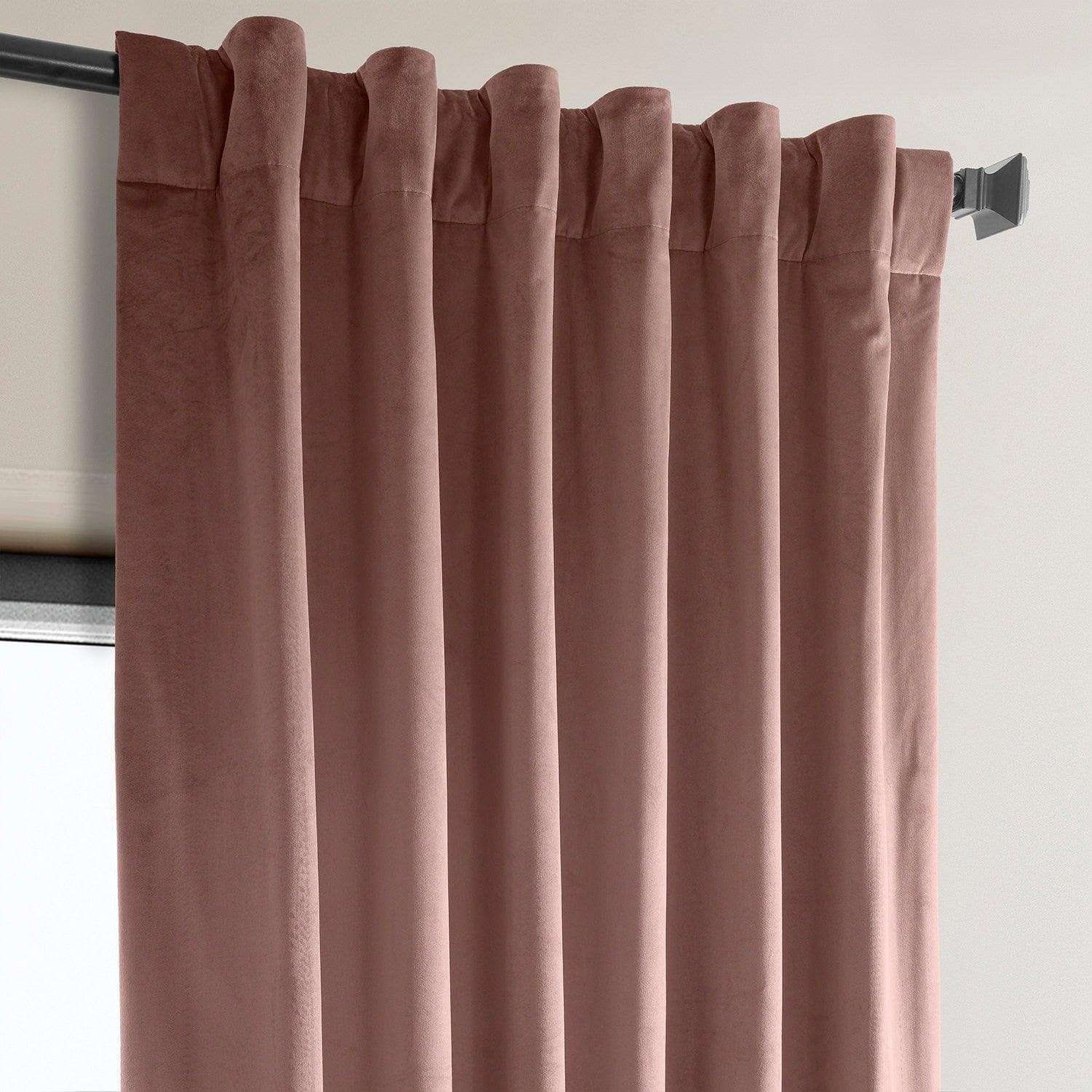 Wild Rose Heritage Plush Velvet Room Darkening Curtain - Image 3