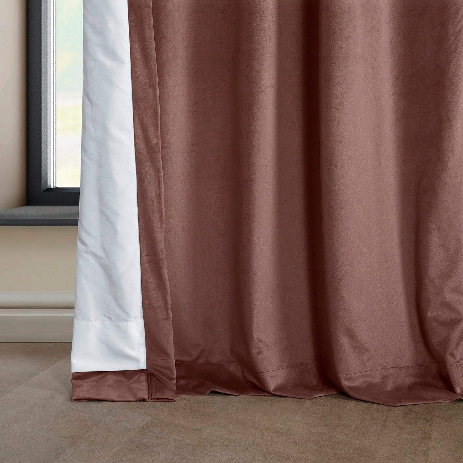 Wild Rose Heritage Plush Velvet Room Darkening Curtain - Image 5