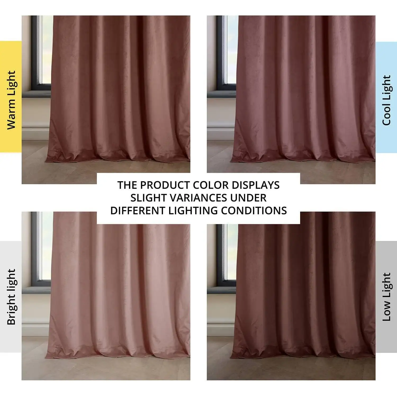 Wild Rose Heritage Plush Velvet Room Darkening Curtain - Image 6