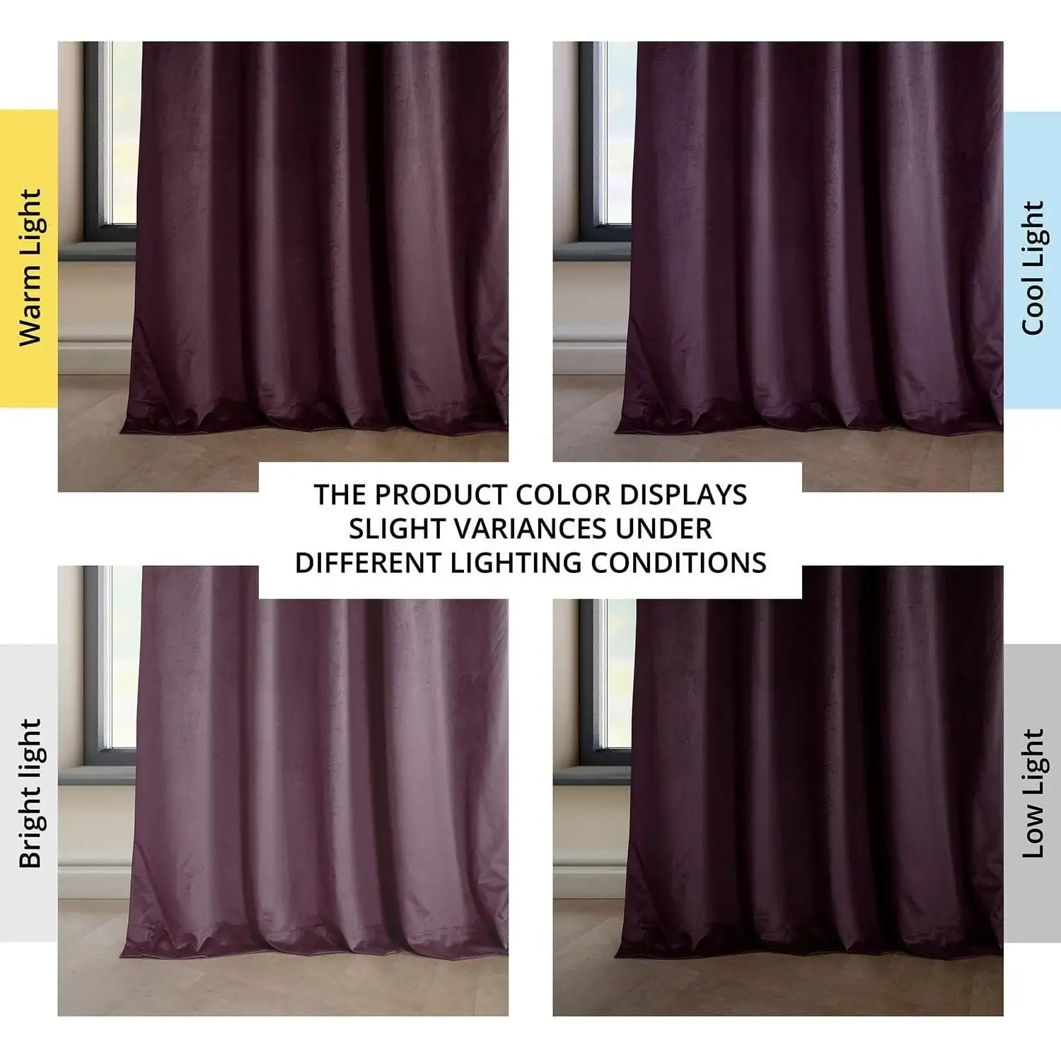 Winter Plum Heritage Plush Velvet Room Darkening Curtain - Image 6
